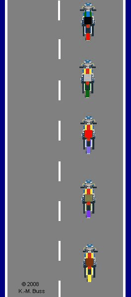 Das "versetzte" Motorradfahren